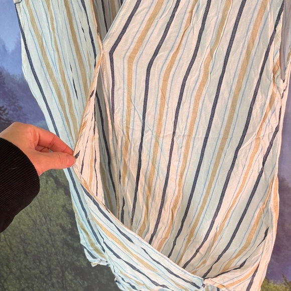 Madewell Multicolor Striped Wrap Blouse - Picture 3 of 4